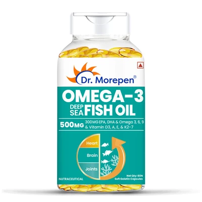 Dr. Morepen Omega 3 Deep Sea Fish Oil 500mg with 300mg DHA & EPA