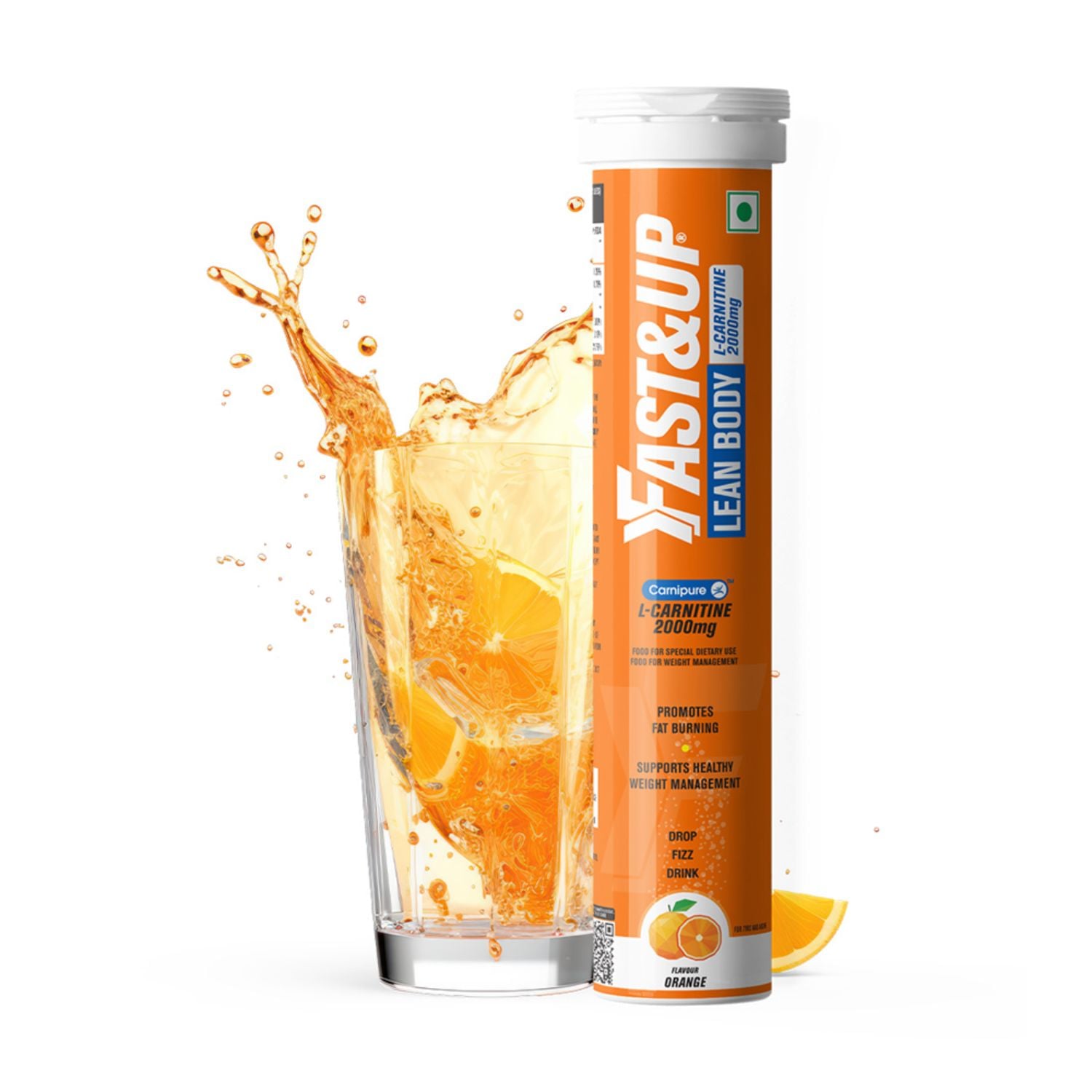 Fast&Up Lean Body L-Carnitine Tartrate, 2000mg - Advanced Effervescent Carnitine Supplement