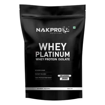 Nakpro Nutrition Platinum Whey Protein Isolate Supplement Powder