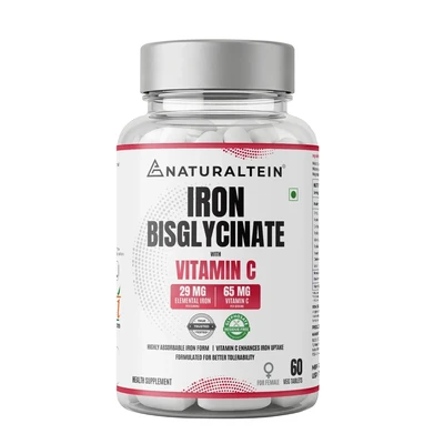 Naturaltein Iron Bisglycinate + Vitamin C For Female