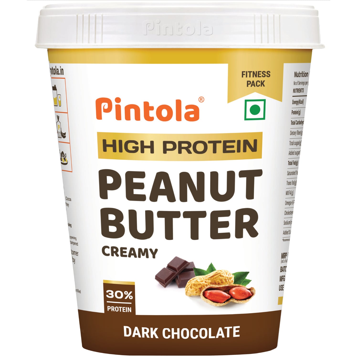 Pintola High Protein Peanut Butter Dark Chocolate