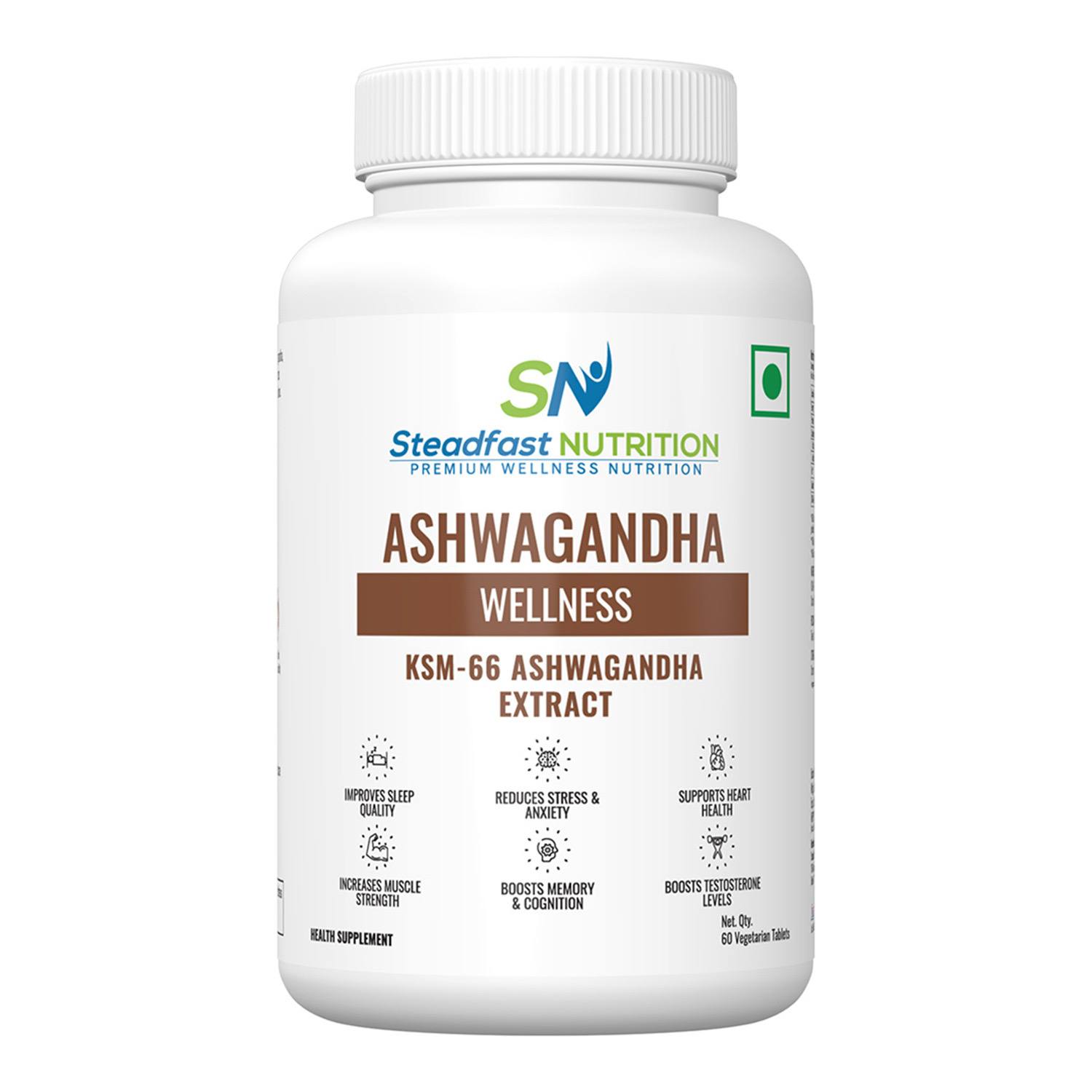 Steadfast Nutrition Ashwagandha Wellness KSM 66 Ashwagandha Extract
