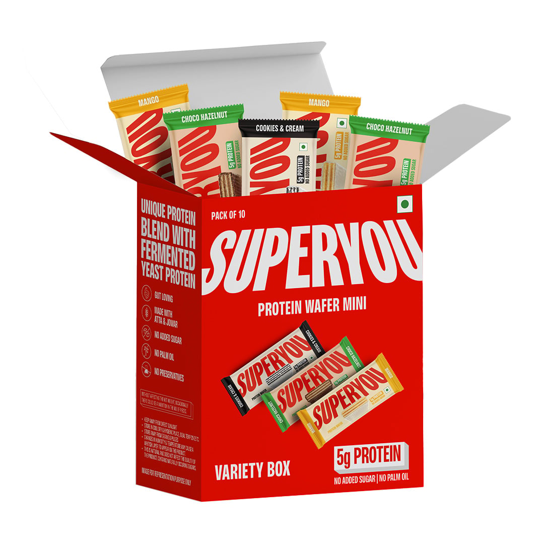 SuperYou Assorted Protein Wafer Mini Bars Variety Box