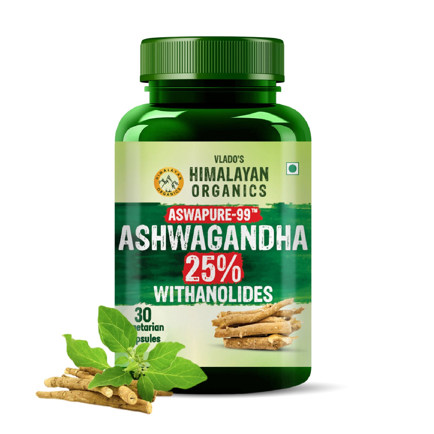 Vlado's Himalayan Organics Aswapure- 99™ Ashwagandha 25% Withanolides 600mg