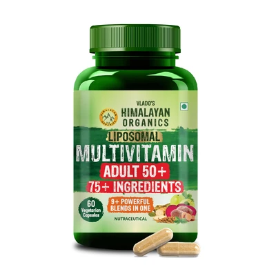 Vlado's Himalayan Organics Liposomal Multivitamin Adult 50+ with 75+ Ingredients