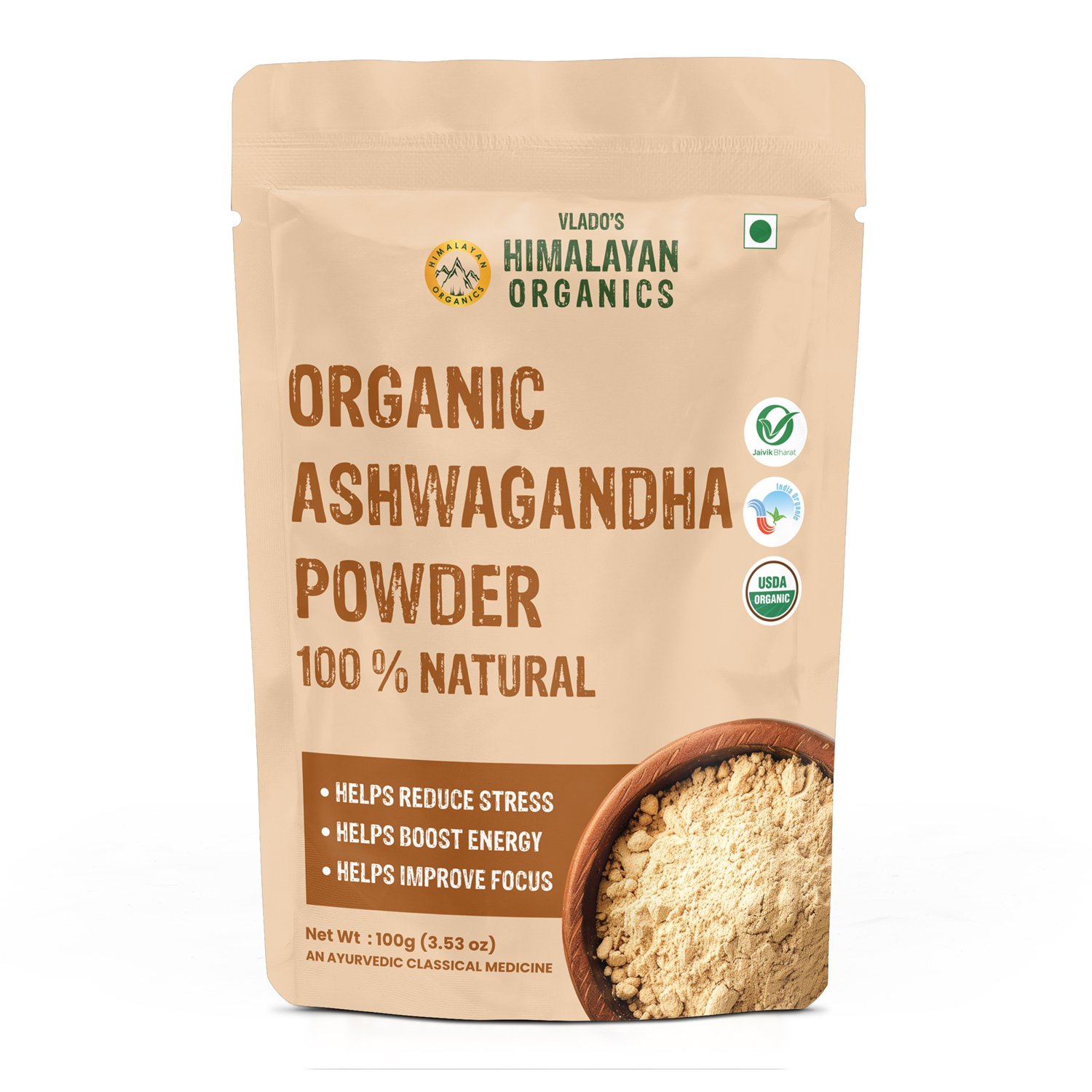 Vlado's Himalayan Organics Organic Ashwagandha Powder