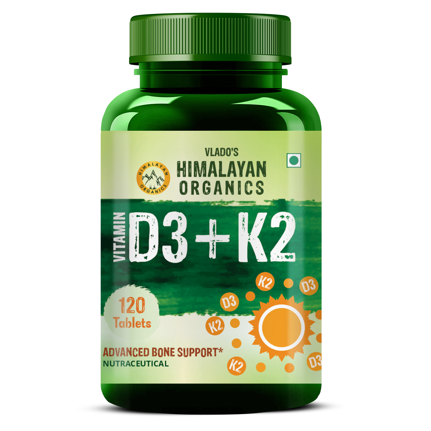 Vlado's Himalayan Organics Vitamin D3 with K2 as MK7 Supplement